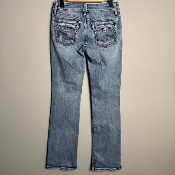 Silver Jeans Women's SUKI Slim Bootcut Faded Blue Jeans Size W27 Stretch Casual - Picture 4 of 16